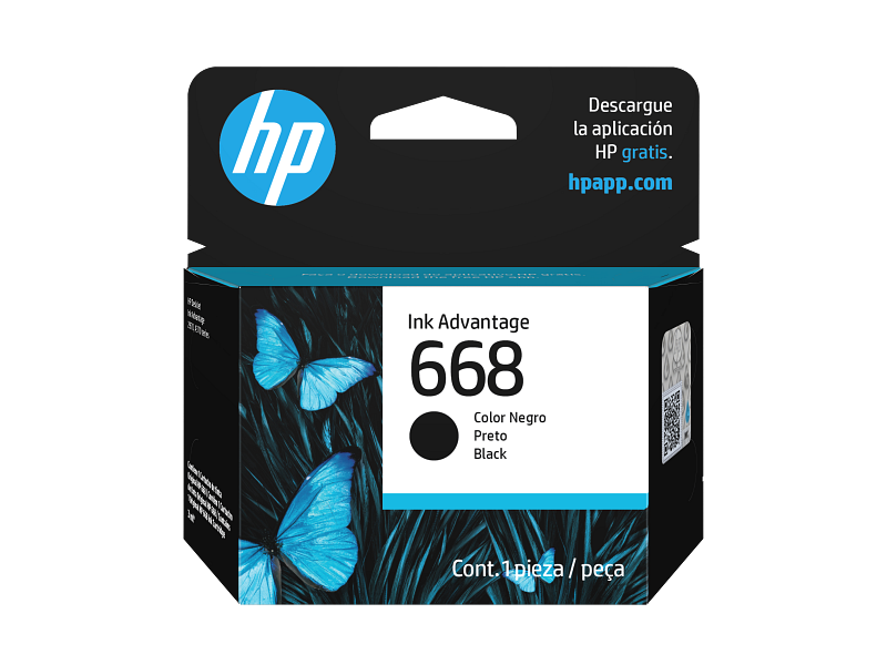 Cartucho Original de tinta HP Advantage 668 Negro (7FP37VL)