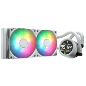 ENFRIAMIENTO LIQUIDO RGB AEROCOOL ABYSS L240R DIGI WHT AIO 240MM LGA115X (ACLA-AD24117.21)